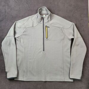Smartwool Quarter Zip Pullover Mens XL Gray Merino Wool Nylon Activewear Sweater